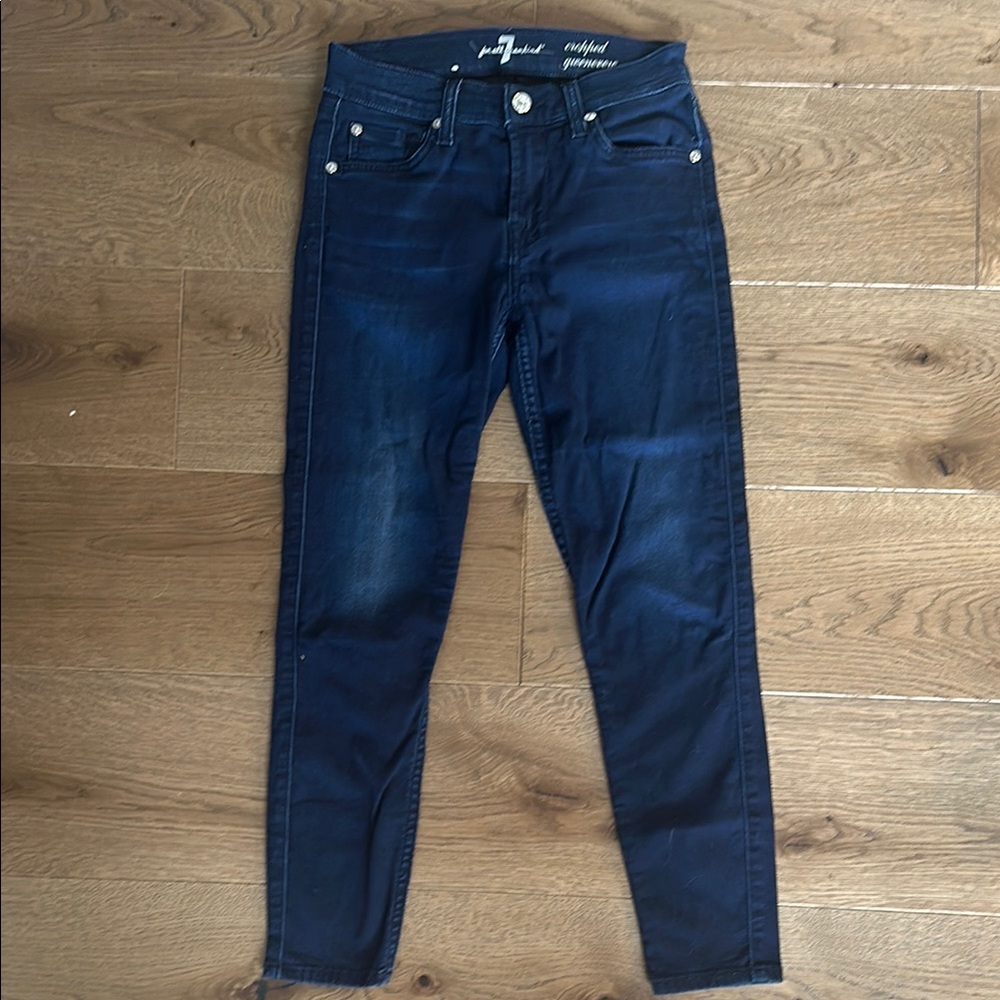 7 For All Mankind Indigo Blue Skinny Jeans